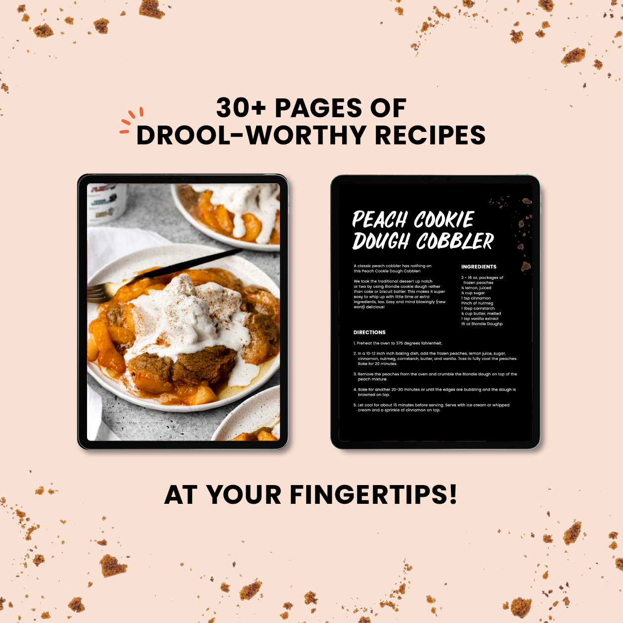 preview of digital cookbook recipes