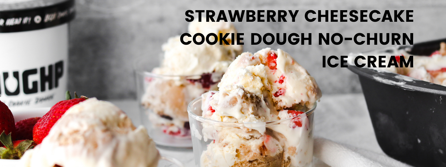 Strawberry Cheesecake Cookie Dough Ice Cream (No Churn!) Recipe