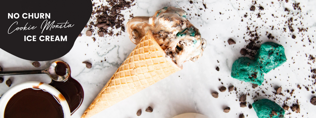 No Churn Cookie Monsta Ice Cream