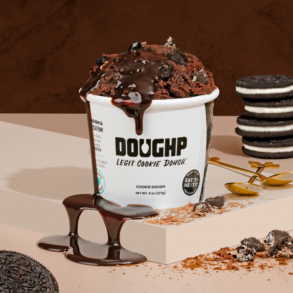Double Dark Chocolate Cookie Dough | Edible & Bakeable – Doughp