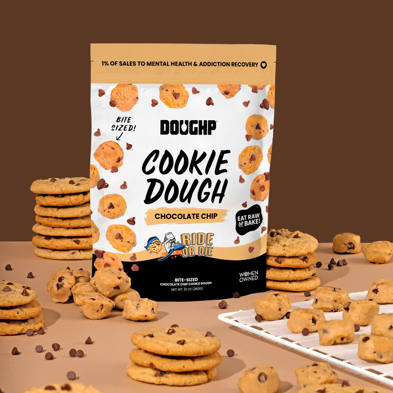 Cookie Dough Drops 4-Pack | Edible & Bakeable – Doughp Cookie Dough