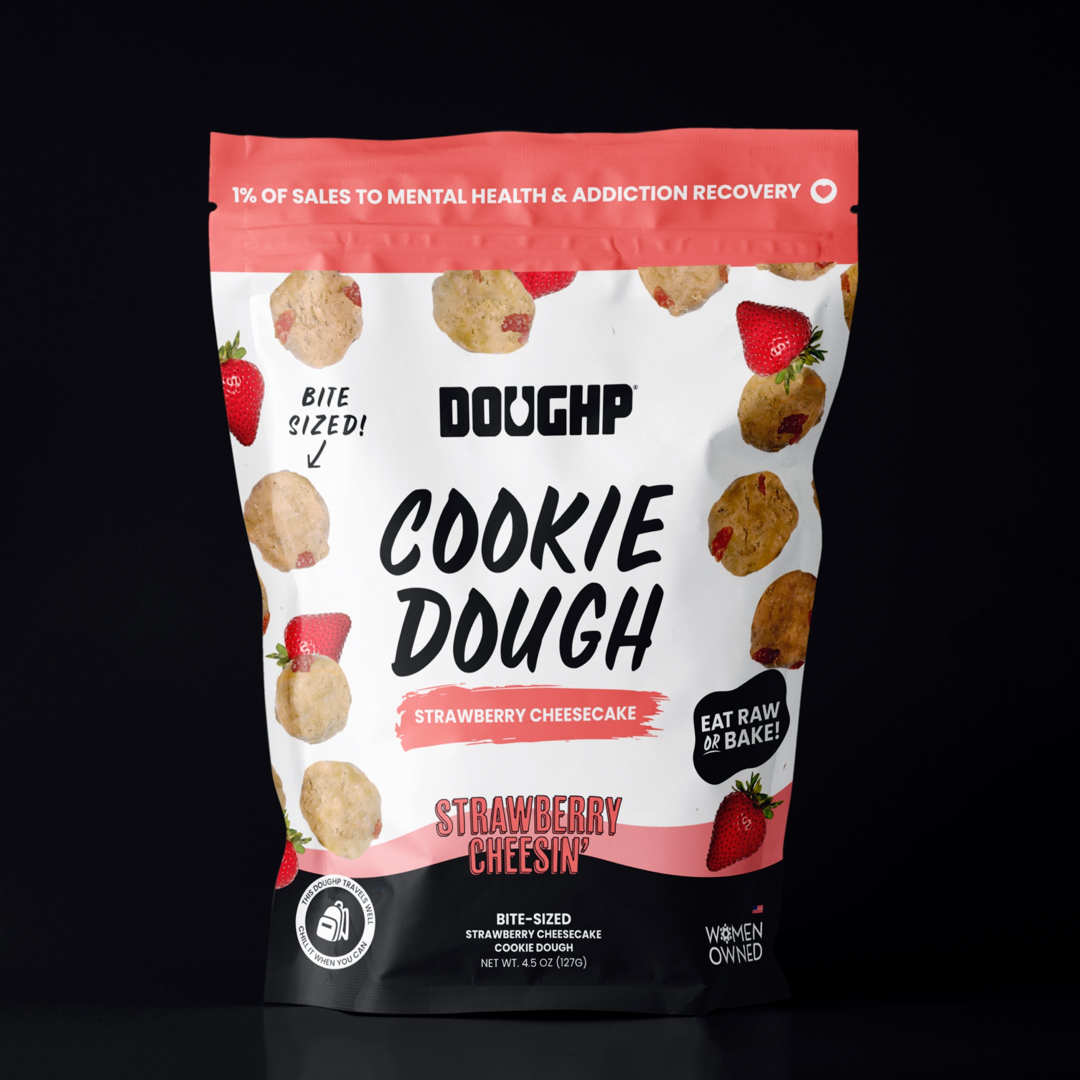 Strawberry Cheesecake Dough Drops | Edible & Bakeable – Doughp