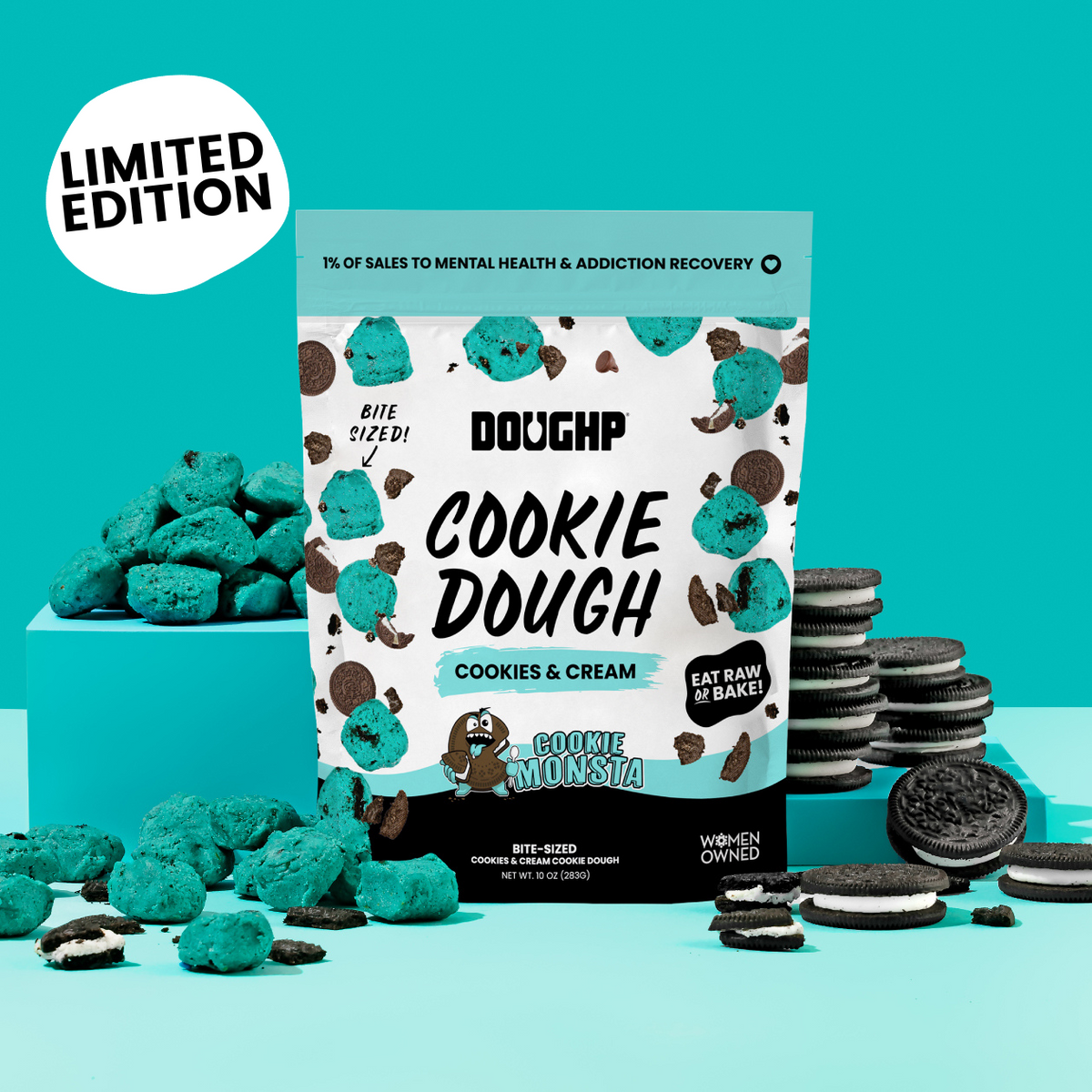 Cookies & Cream Cookie Dough Drops | Edible & Bakeable – Doughp