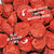 red velvet cookie dough bites close up