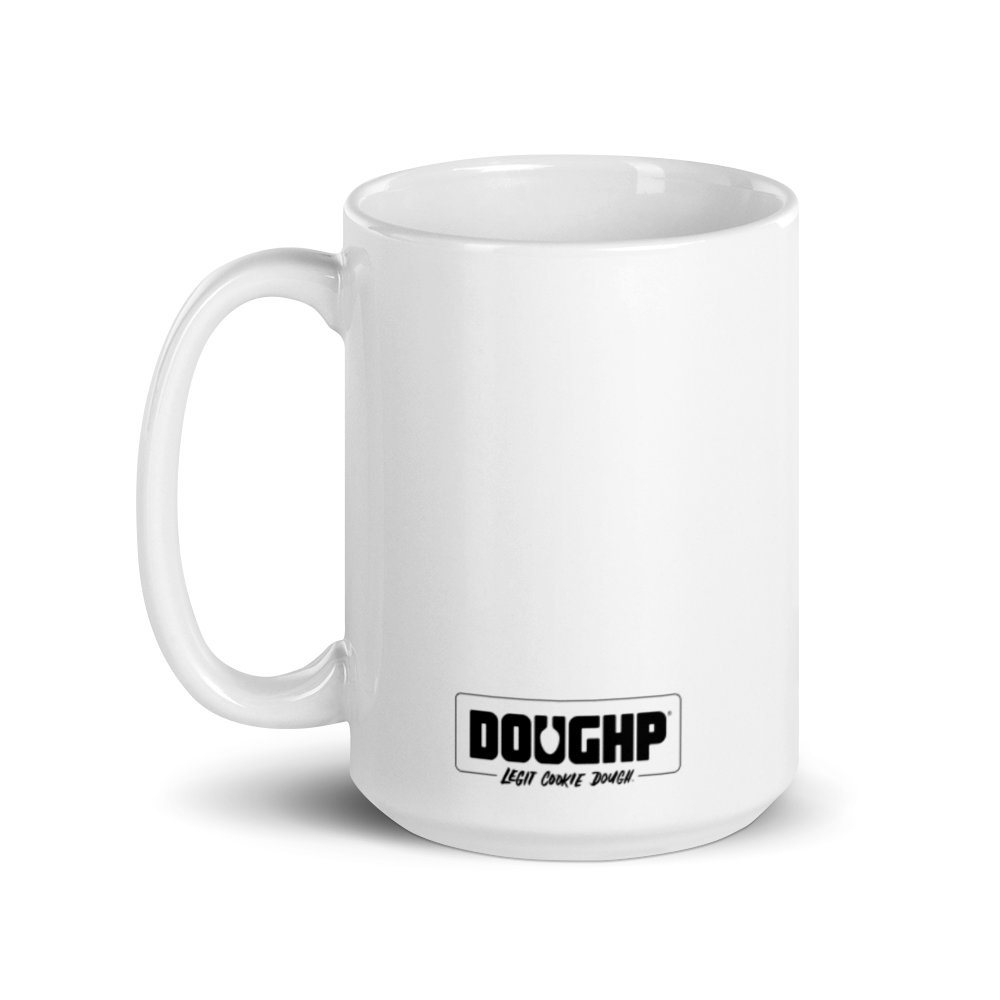 Have a Doughp day White glossy mug